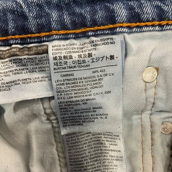 Levi's 514 Men's Jeans 32 Blue Denim Straight Leg - Picture 5 of 9